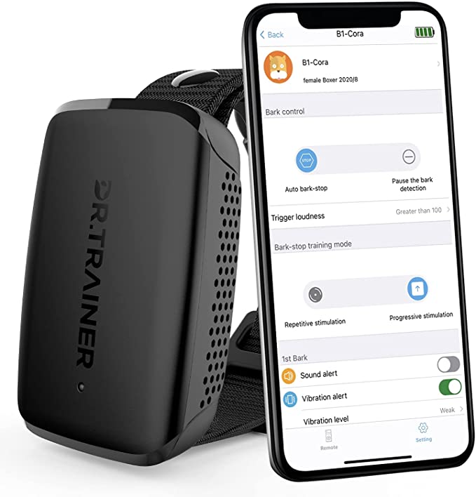 B1 Dr.Trainer Remote Control Smartphone APP Dog Barking Collar dr.trainer